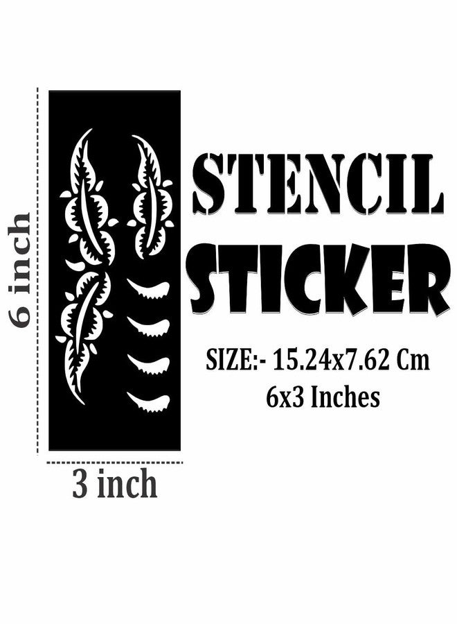 ORDERSHOCK Easy to Use Mehndi Stencil Sticker Set with High-Quality Skin-Safe Adhesive - Image 4